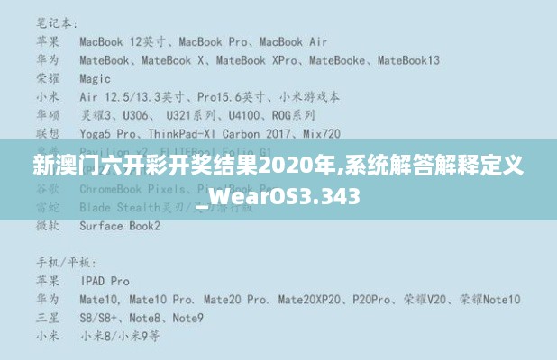 新澳门六开彩开奖结果2020年,系统解答解释定义_WearOS3.343