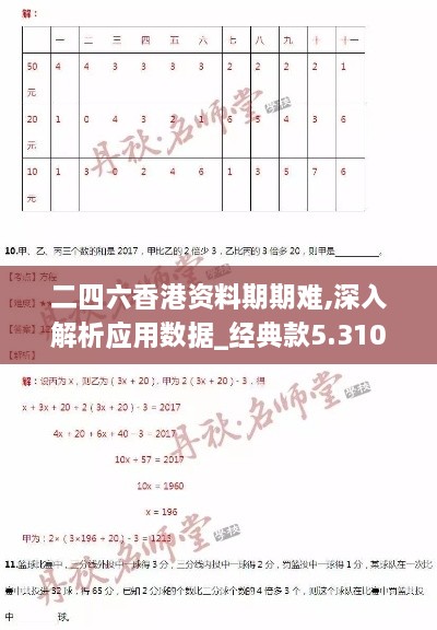 二四六香港资料期期难,深入解析应用数据_经典款5.310