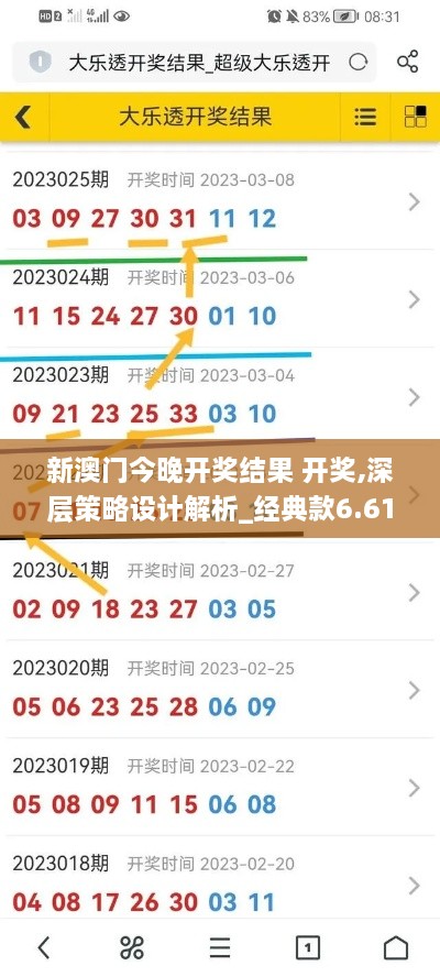 新澳门今晚开奖结果 开奖,深层策略设计解析_经典款6.618