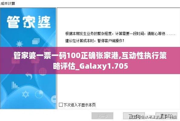 管家婆一票一码100正确张家港,互动性执行策略评估_Galaxy1.705