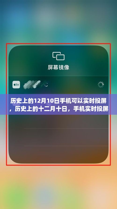 历史上的十二月十日，手机实时投屏技术的诞生与发展