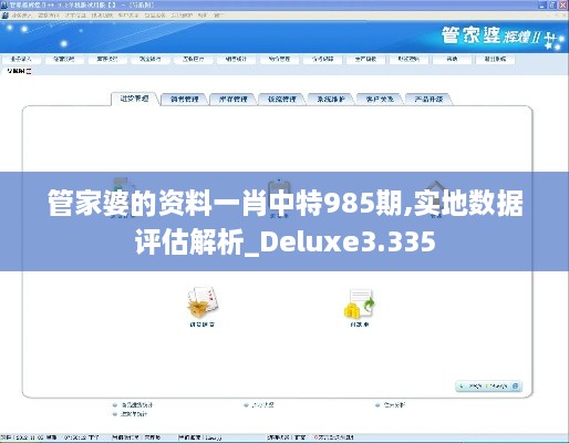 管家婆的资料一肖中特985期,实地数据评估解析_Deluxe3.335