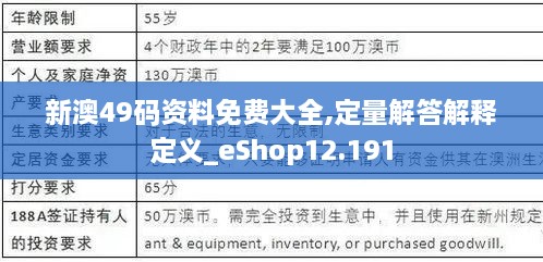 新澳49码资料免费大全,定量解答解释定义_eShop12.191