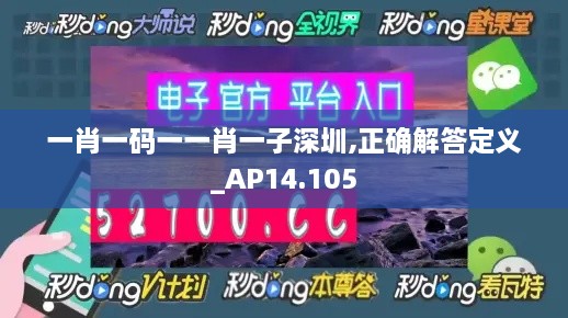 一肖一码一一肖一子深圳,正确解答定义_AP14.105