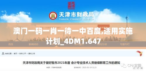 澳门一码一肖一待一中百度,适用实施计划_4DM1.647