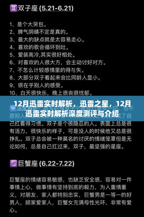 迅雷之星深度测评与实时解析，揭秘迅雷在十二月的表现与优势