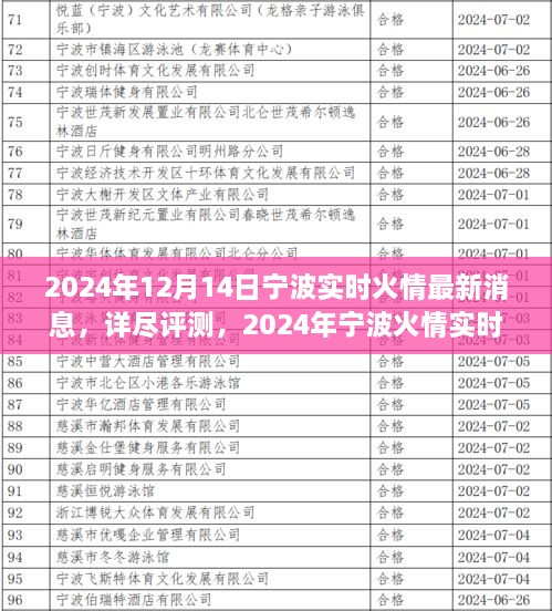 2024年宁波火情实时监测系统，最新消息与详尽评测