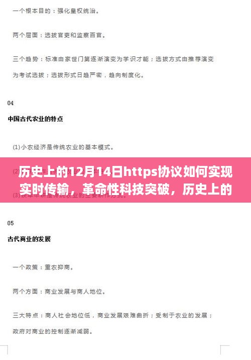 革命性科技突破，HTTPS协议重塑实时传输新纪元，历史上的12月14日揭秘其实现过程