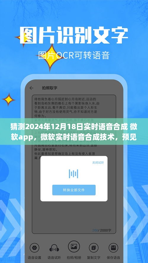 微软实时语音合成技术，预见未来语音交互新纪元，2024年12月18日微软app的语音合成新突破。