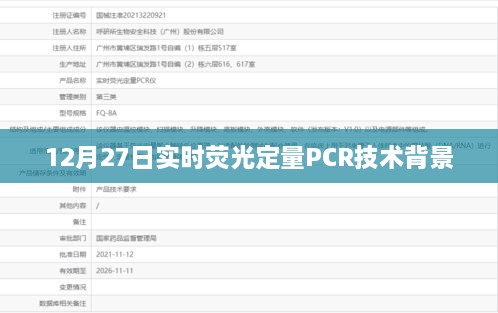 实时荧光定量PCR技术背景解析，12月27日解读