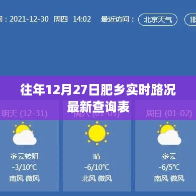 肥乡实时路况查询表，往年12月27日最新数据