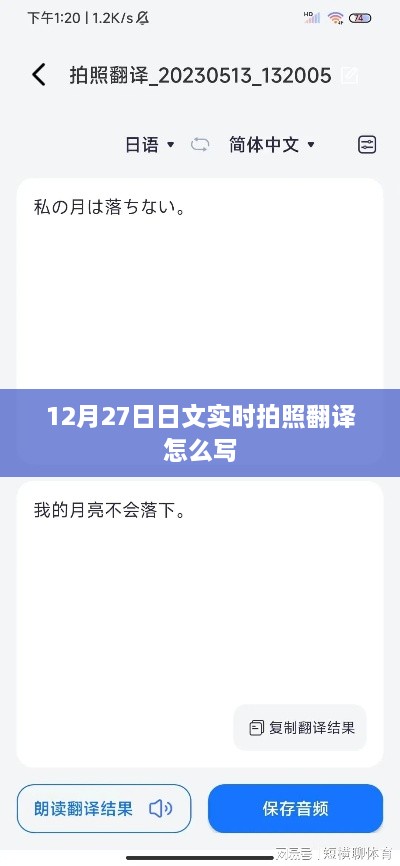 日文实时拍照翻译软件的使用指南