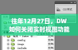 DW关闭实时视图功能步骤解析