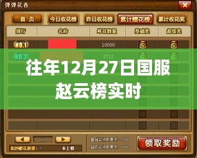 往年12月27日国服赵云战力排行榜实时更新