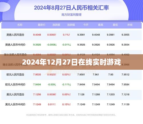 2024年在线实时游戏盛宴开启！