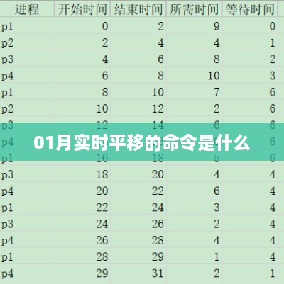 实时平移命令详解，一月最新指南