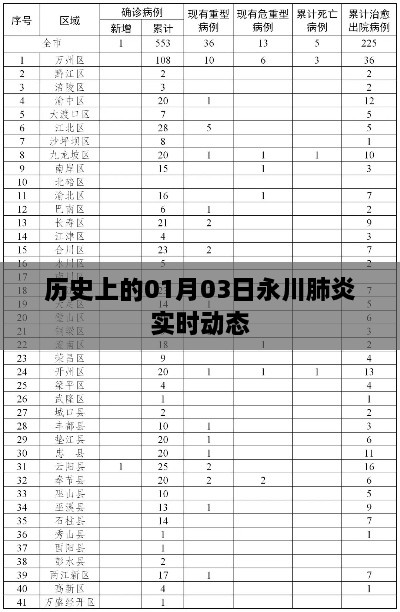 永川肺炎实时动态，历史上的1月3日回顾