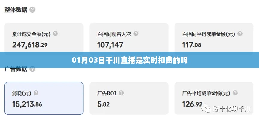 千川直播实时扣费情况解析，直播费用结算揭秘