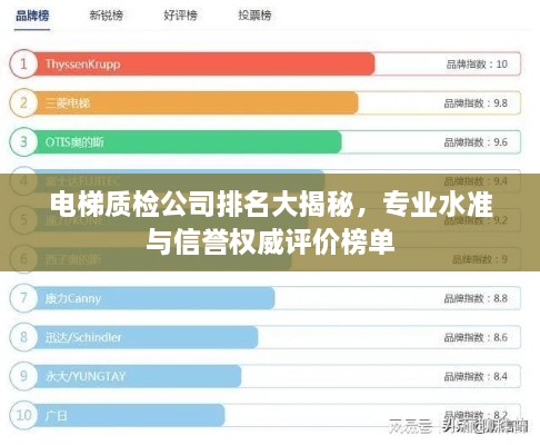 电梯质检公司排名大揭秘，专业水准与信誉权威评价榜单