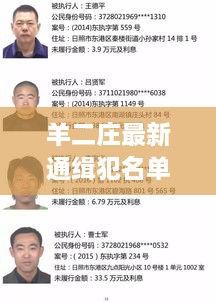 羊二庄最新通缉犯名单曝光，严厉打击违法犯罪行为