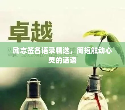 励志签名语录精选，简短触动心灵的话语