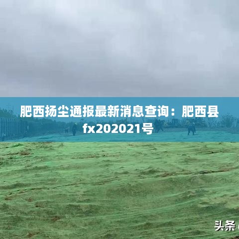 肥西扬尘通报最新消息查询：肥西县fx202021号 