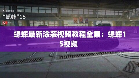 蟋蟀最新涂装视频教程全集：蟋蟀15视频 