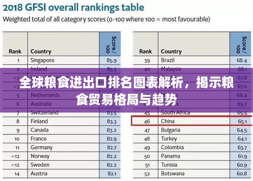 全球粮食进出口排名图表解析，揭示粮食贸易格局与趋势