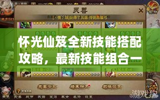 怀光仙笈全新技能搭配攻略，最新技能组合一网打尽