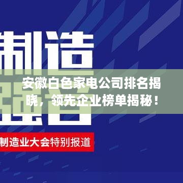 安徽白色家电公司排名揭晓，领先企业榜单揭秘！