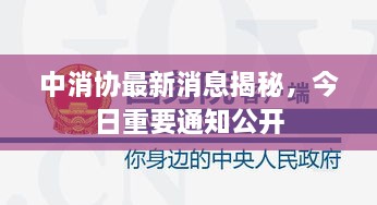 中消协最新消息揭秘，今日重要通知公开