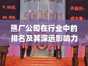 熊厂公司在行业中的排名及其深远影响力解析