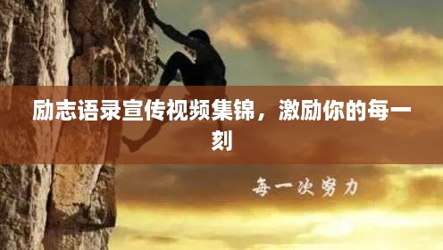 励志语录宣传视频集锦，激励你的每一刻