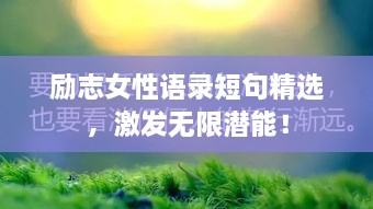 励志女性语录短句精选，激发无限潜能！