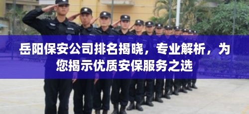 岳阳保安公司排名揭晓，专业解析，为您揭示优质安保服务之选