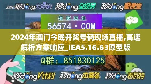 2024年澳门今晚开奖号码现场直播,高速解析方案响应_IEA5.16.63原型版