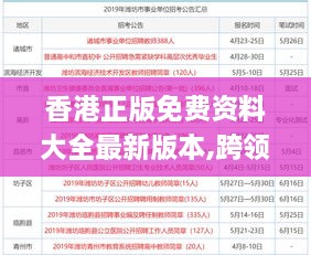 香港正版免费资料大全最新版本,跨领域解析落实细节_ZKW5.55.27便签版