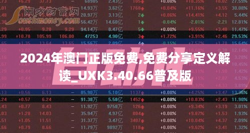 2024年澳门正版免费,免费分享定义解读_UXK3.40.66普及版