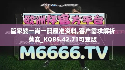 管家婆一肖一码最准资料,客户需求解析落实_KQB5.42.71可变版