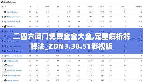 二四六澳门免费全全大全,定量解析解释法_ZDN3.38.51影视版