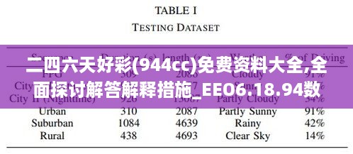 二四六天好彩(944cc)免费资料大全,全面探讨解答解释措施_EEO6.18.94数字版