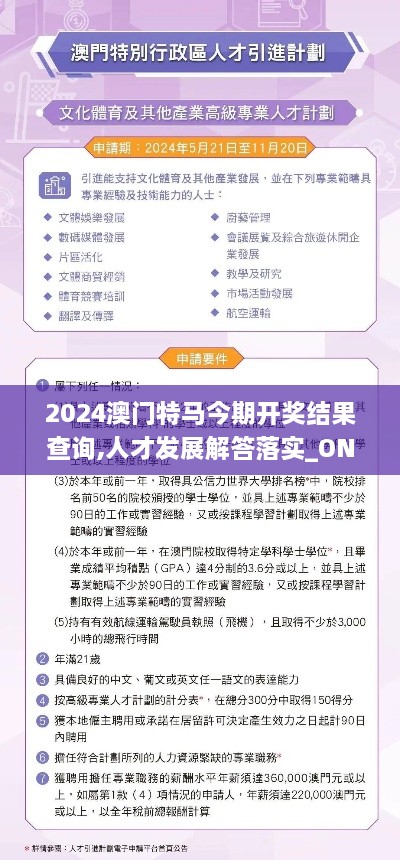 2024澳门特马今期开奖结果查询,人才发展解答落实_ONN5.14.88方案版