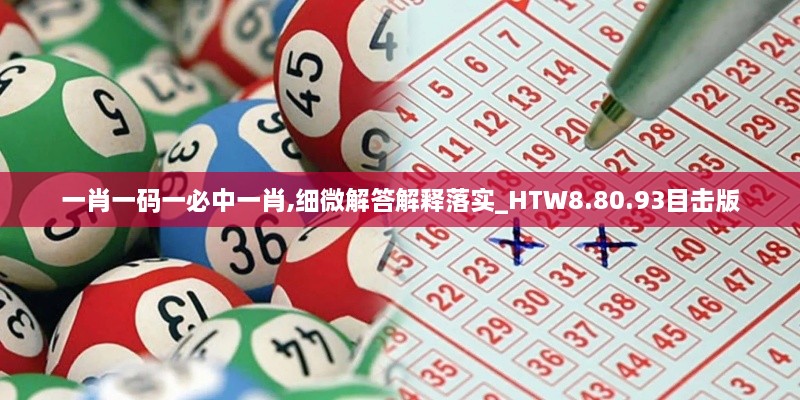 一肖一码一必中一肖,细微解答解释落实_HTW8.80.93目击版