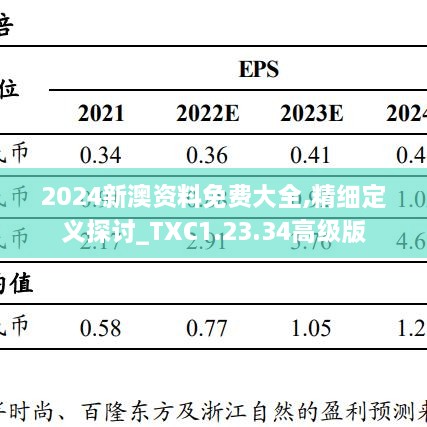 2024新澳资料免费大全,精细定义探讨_TXC1.23.34高级版