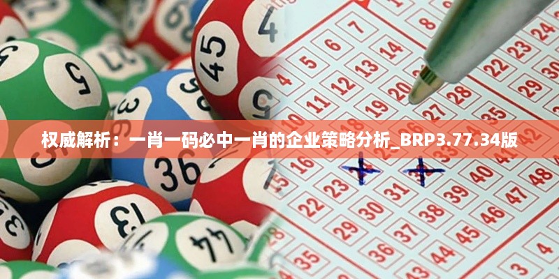 权威解析：一肖一码必中一肖的企业策略分析_BRP3.77.34版