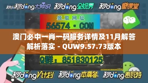 澳门必中一肖一码服务详情及11月解答解析落实－QUW9.57.73版本