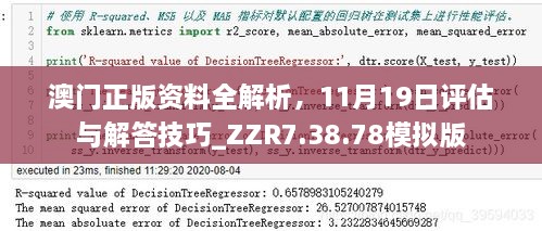 澳门正版资料全解析，11月19日评估与解答技巧_ZZR7.38.78模拟版