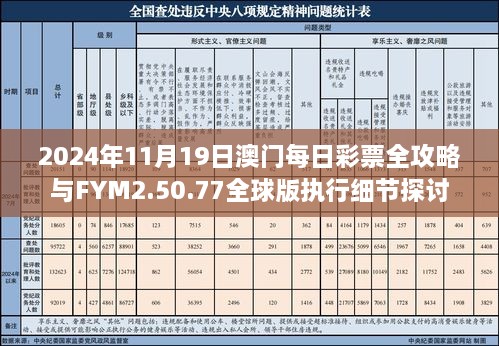 2024年11月19日澳门每日彩票全攻略与FYM2.50.77全球版执行细节探讨