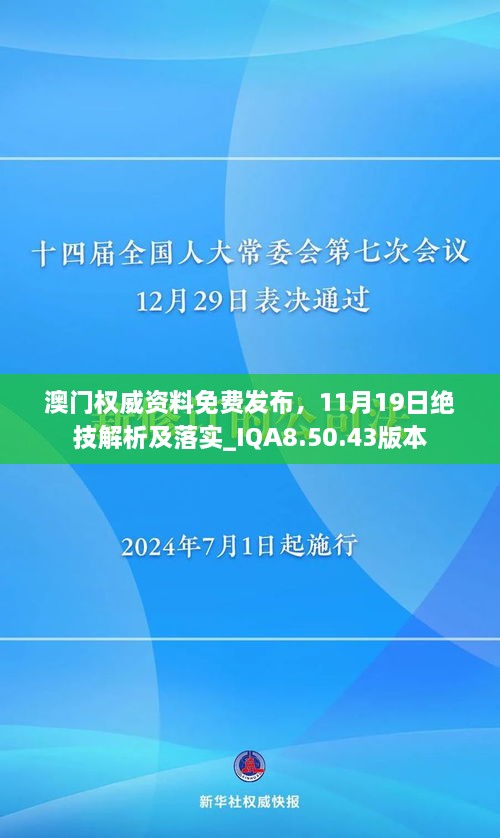 澳门权威资料免费发布，11月19日绝技解析及落实_IQA8.50.43版本