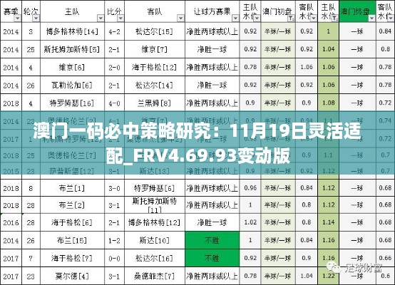 澳门一码必中策略研究：11月19日灵活适配_FRV4.69.93变动版